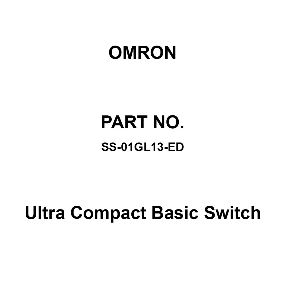 Omron Ultra Compact Basic Switch SS-01GL13-ED V Rated Voltage, SS-01GL13-ED