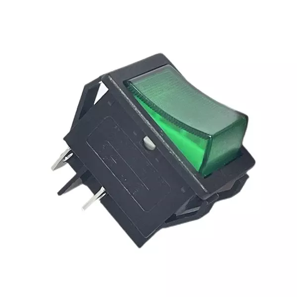 RS PRO Rocker Switch On-Off DPDT Green Actuator Illuminated 16 Amp Contact Rating 250 V AC 500 V DC, 180387