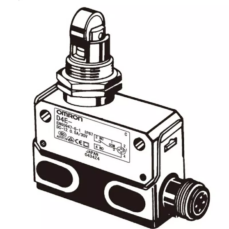 Omron Compact Sealed Switch Electrical Rating AC125V 1A, D4E-1B00N