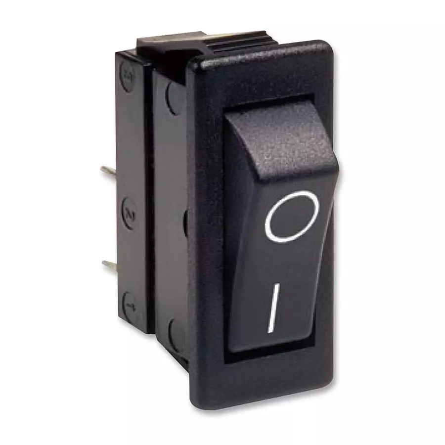 ARCOLECTRIC (BULGIN LIMITED) ROCKER SWITCH, SPST, 16A, 250VAC, BLK, C1300ARBB-602AW