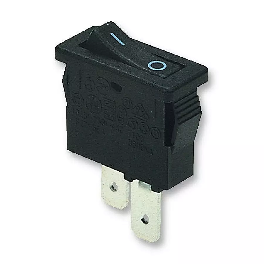 ARCOLECTRIC (BULGIN LIMITED) SWITCH, SPST, 10A, 250VAC, BLACK, I/O, H8800VAAAB