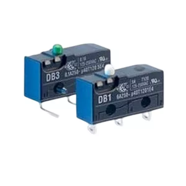 ZF PCB Mount Basic Switch 250 V AC Solder Pin Termination 10 Amp, 714-0261