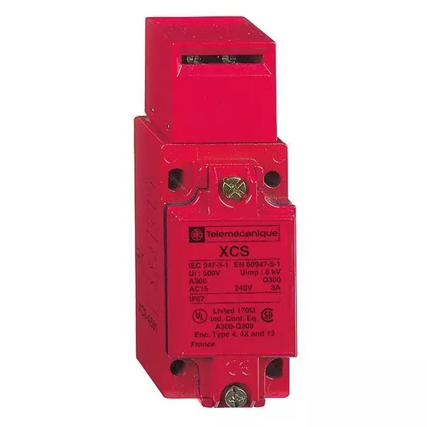 Telemecanique Safety Interlock Non-Illuminated Solder Terminal Termination 10 Amp DPDT 3 Position, XCSA503