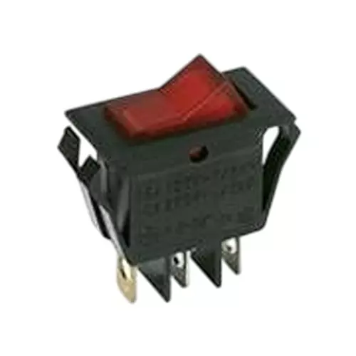 C&K COMPONENTS Rocker Switch Illuminated Quick Connect Termination 16 Amp Rocker Actuator, CL102J9RS205QA7