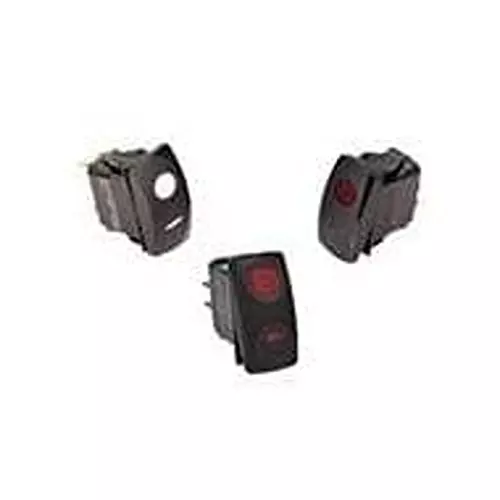 CARLING TECHNOLOGIES Sealed Rocker Switch Quick Connect Termination 20 Amp Rocker Actuator 12 V DC, VKD1AC0B-FMC00-000