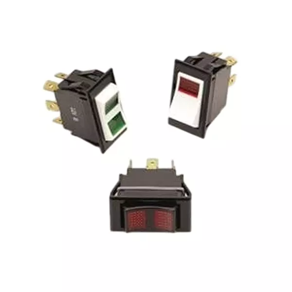 CARLING TECHNOLOGIES Rocker Switch Illuminated, LTIGK51-6S-BL-RC-NBL/250N