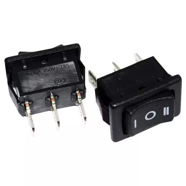 VCC Rocker Switch Non-Illuminated Quick Connect Termination, VRS-3-Q3PSI-19KNN-0-M2