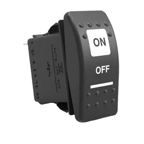 CARLING TECHNOLOGIES Rocker Switch Illuminated Quick Connect Termination 20 Amp Rocker Actuator 12 V DC, V1D2GHHB-AACWX-1SA