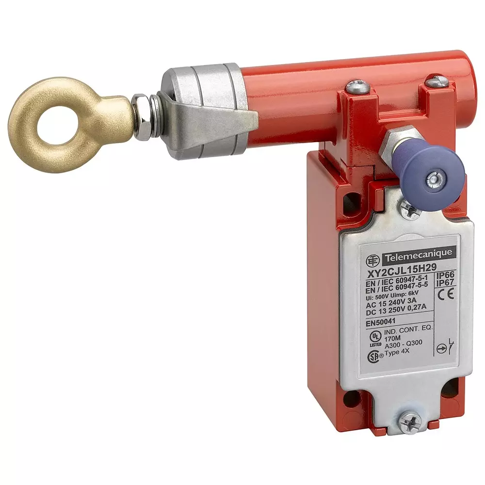TELEMECANIQUE SENSORS Grabwire Switch, Dpst-Nc, 3A, 240V, Xy2Cjl17H29