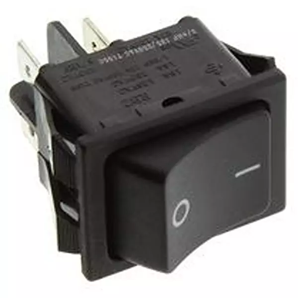 E-SWITCH Rocker Switch, Dpst, 20A, 125Vac, Panel, Rb242D1121..