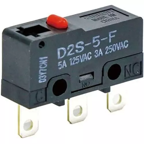 Omron Subminiature Basic Switch 100 mohm or more (with DC500 V insulation resistance meter), D2S-5-F
