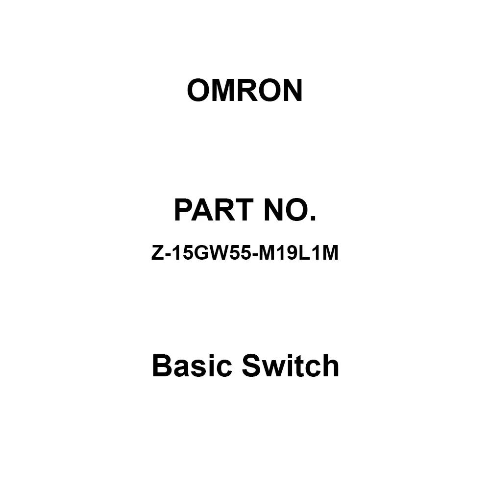 Omron Basic Switch 1C Contact Configuration, Z-15GW55-M19L1M