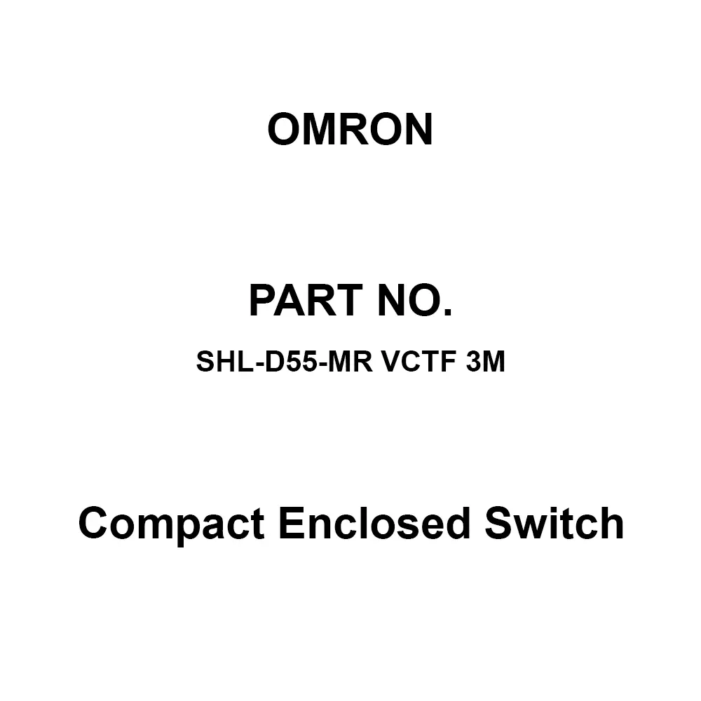 Omron Compact Enclosed Switch 1C Contact Configuration, SHL-D55-MR VCTF 3M