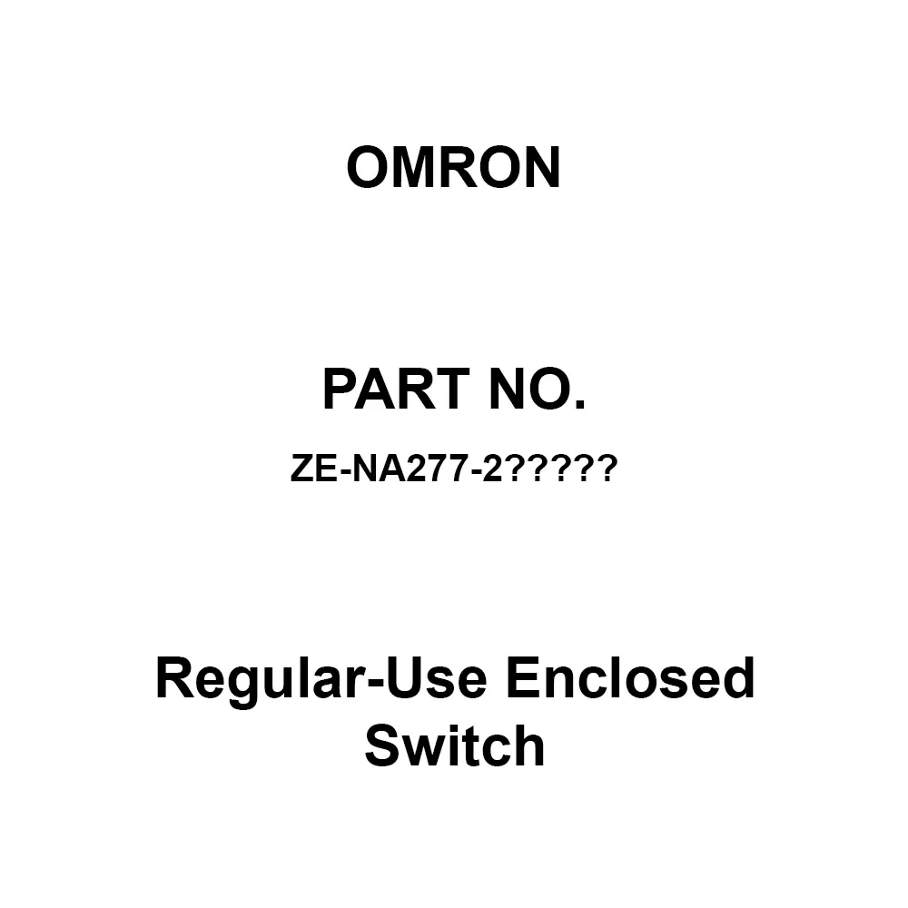 Omron Regular-Use Enclosed Switch 100 mΩ Or More with DC 500 V Mega, ZE-NA277-2レバーカン