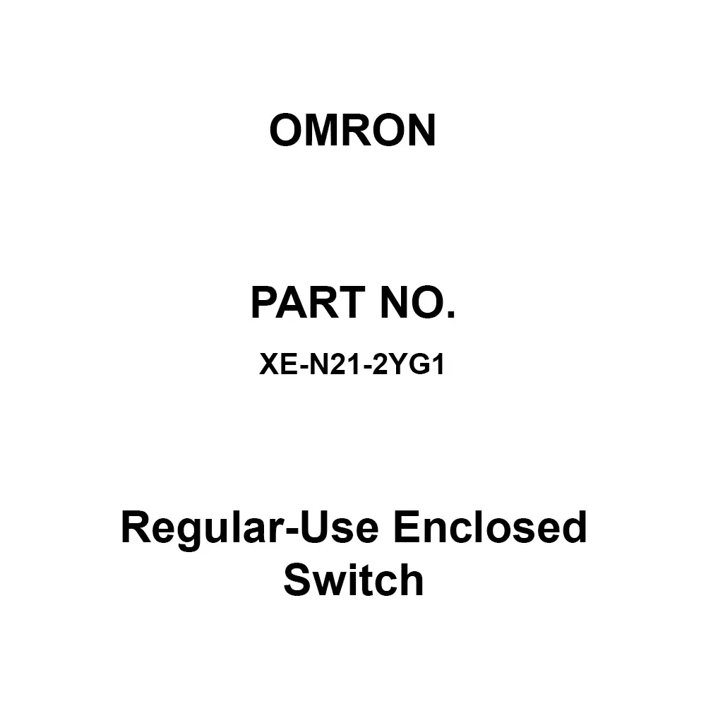 Omron Regular-Use Enclosed Switch 100 mΩ Or More with DC 500 V Mega, XE-N21-2YG1
