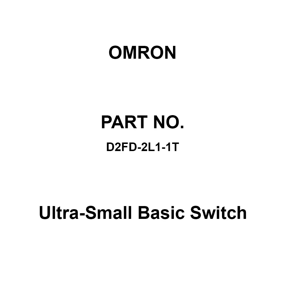 Omron Ultra-Small Basic Switch AC 125/DC 30 V Rated Voltage, D2FD-2L1-1T