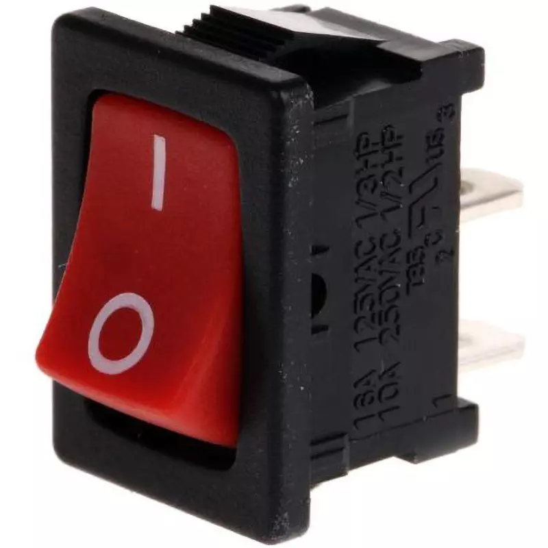 RS PRO Rocker Switch AC 125, AC 250 V Rated Voltage Rectangle Actuator, 419-748 (Pack of 5)