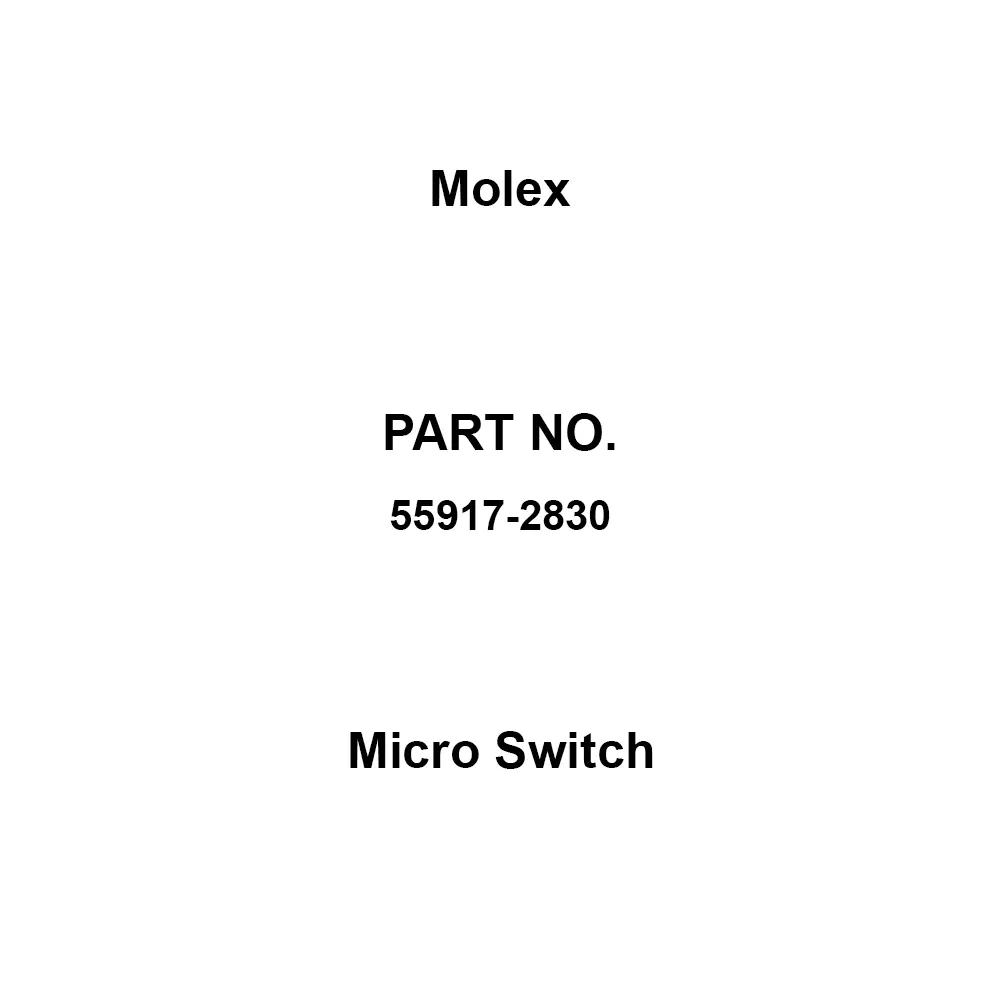 Molex Micro Switch 250 V Rated Voltage 3 A Rated Current 2 mm Cell Spacing, 55917-2830