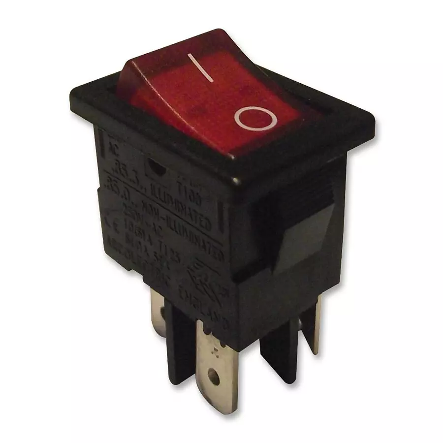 ARCOLECTRIC (BULGIN LIMITED) SWITCH, ANTIBACTERIAL, DPST, ILLUM RED, H8553VBNACB