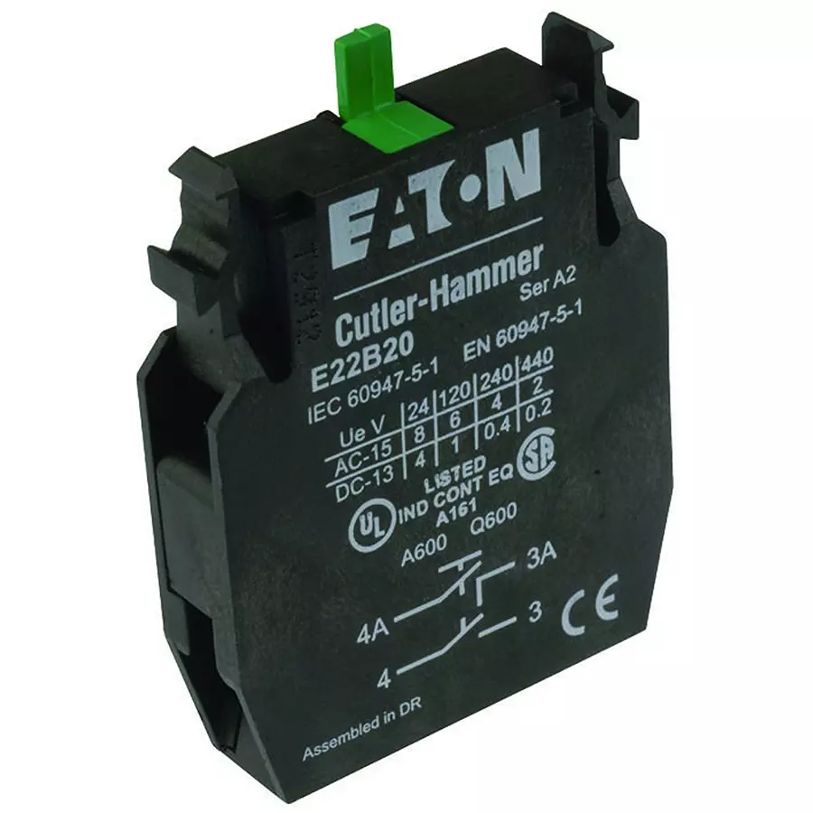 EATON CUTLER HAmmER ContACt Block, Screw, E22B20