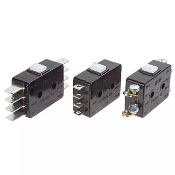 ITW SWITCHES Chassis Mount Basic Switch DPDT 125 V AC, 250 V AC Screw Termination 10 Amp, 22-204