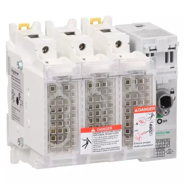 Schneider Electric Switchor Fuse Disconnect Switch Lug Termination 30 Amp 3P3T, GS2EU3N