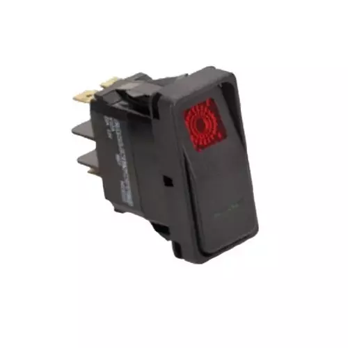 CARLING TECHNOLOGIES Sealed Rocker Switch Quick Connect Termination 20 Amp Convex Rocker Actuator 12 V DC, VJD1D661-6RR00-000