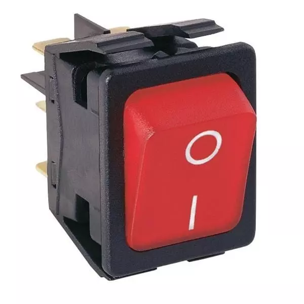 BULGIN LIMITED Splash Resistant Switch Non-Illuminated Quick Connect Termination 20 Amp Rocker Actuator, C6050ALBR-1197W