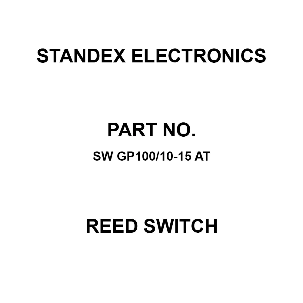 Standex Electronics Reed Switch 1 Form A, SPST-NO, Mid Power 20.3 mm, SW GP100/10-15 AT