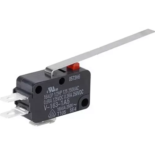 Omron Miniature Basic Switch 100 mohm or more (with DC500 V insulation resistance meter), V-163-1A5