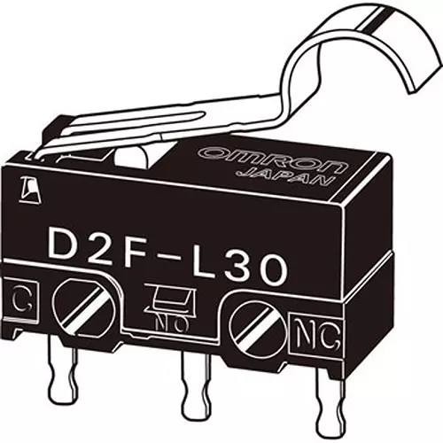 Omron Extra Small Basic Switch 100 mohm or more (with DC500 V insulation resistance meter), D2F-01FL30-A