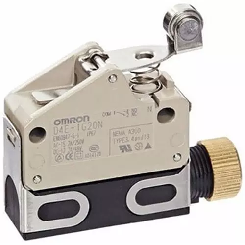 Omron Sealed Switch 100 mohm or more (with DC500 V mega), D4E-2G20N