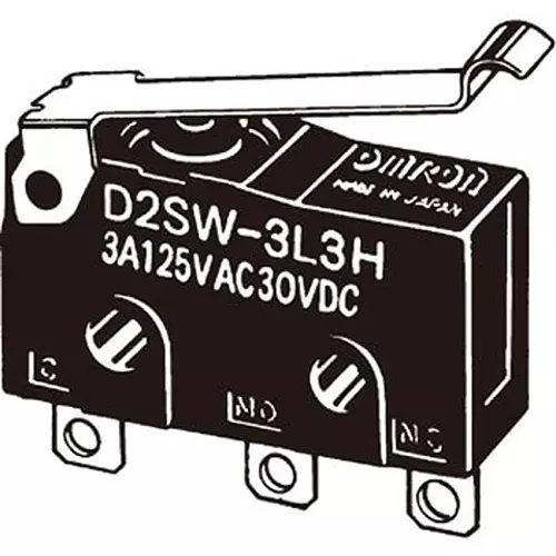 Omron Ultra-Small Basic Switch AC 125 V Rated Voltage, D2SW-3L3HS