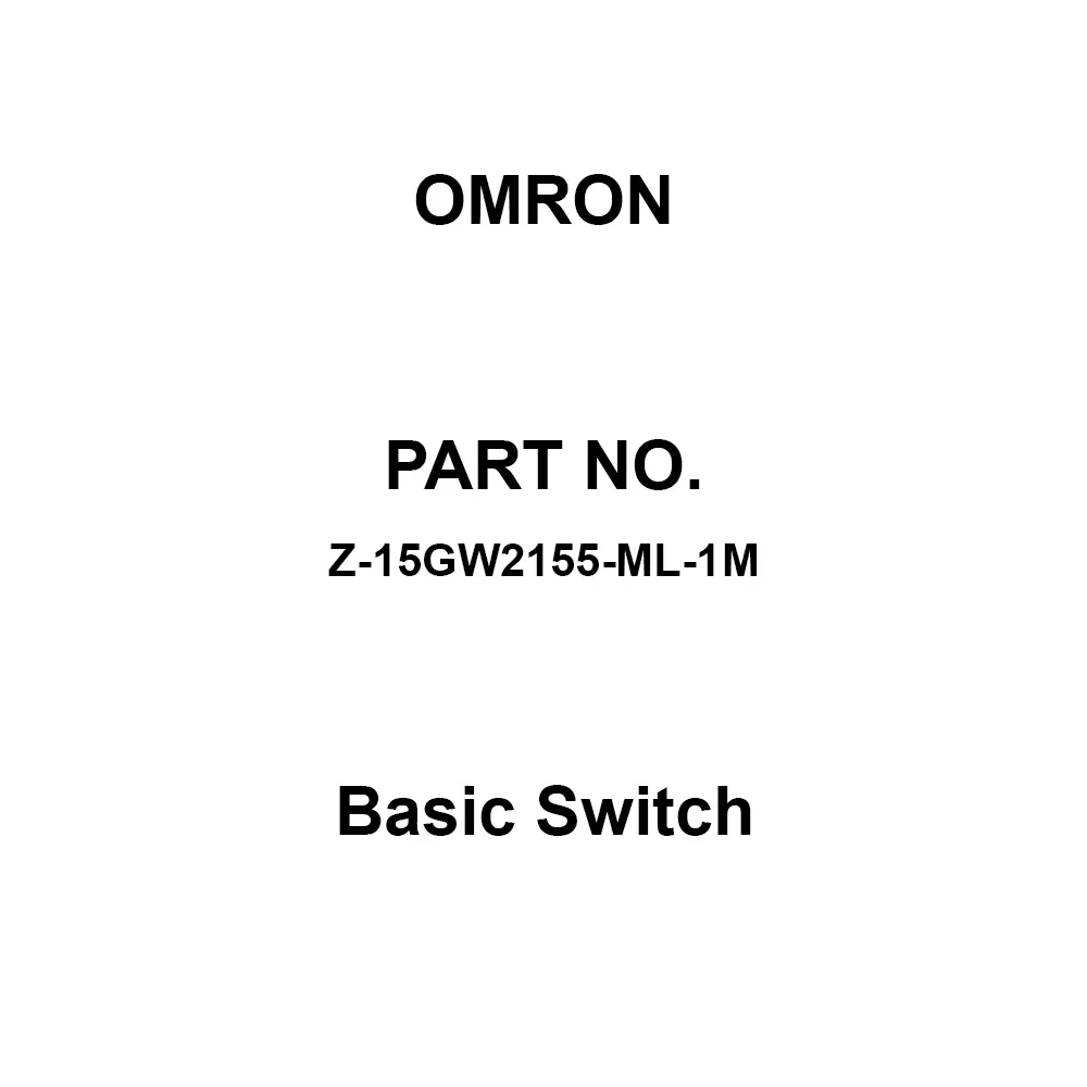 Omron Basic Switch 1C Contact Configuration, Z-15GW2155-ML-1M