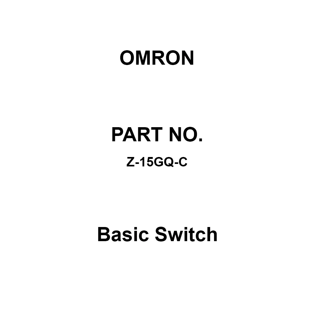 Omron Basic Switch 1C Contact Configuration, Z-15GQ-C