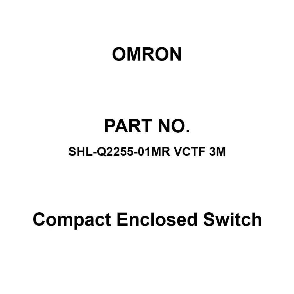 Omron Compact Enclosed Switch 1C Contact Configuration, SHL-Q2255-01MR VCTF 3M