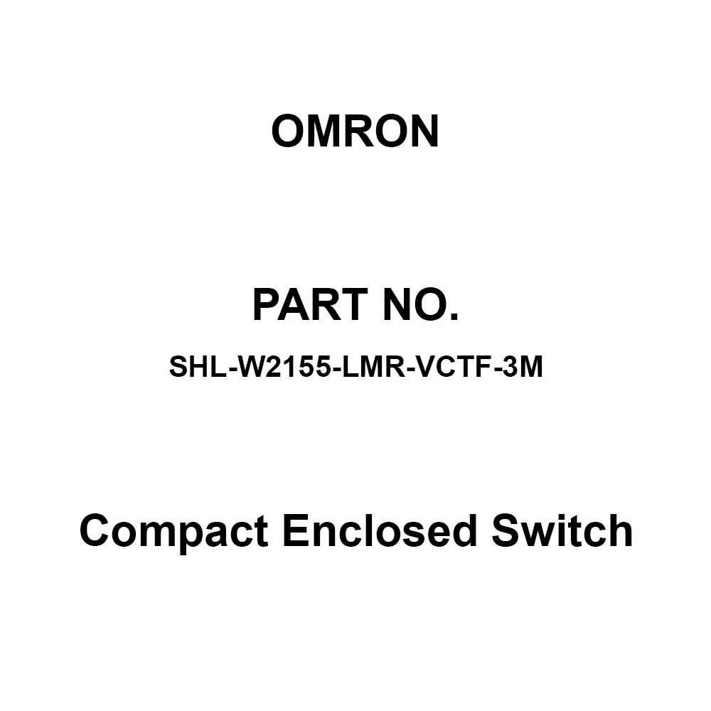 Omron Compact Enclosed Switch AC 125, 250, 500:, DC 8, 14, 30, 125, 250 V, SHL-W2155-LMR-VCTF-3M