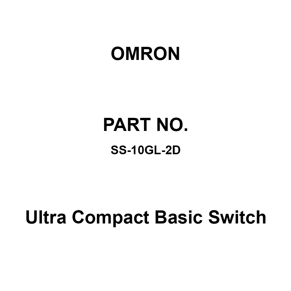 Omron Ultra Compact Basic Switch SS-10GL-2D V Rated Voltage, SS-10GL-2D