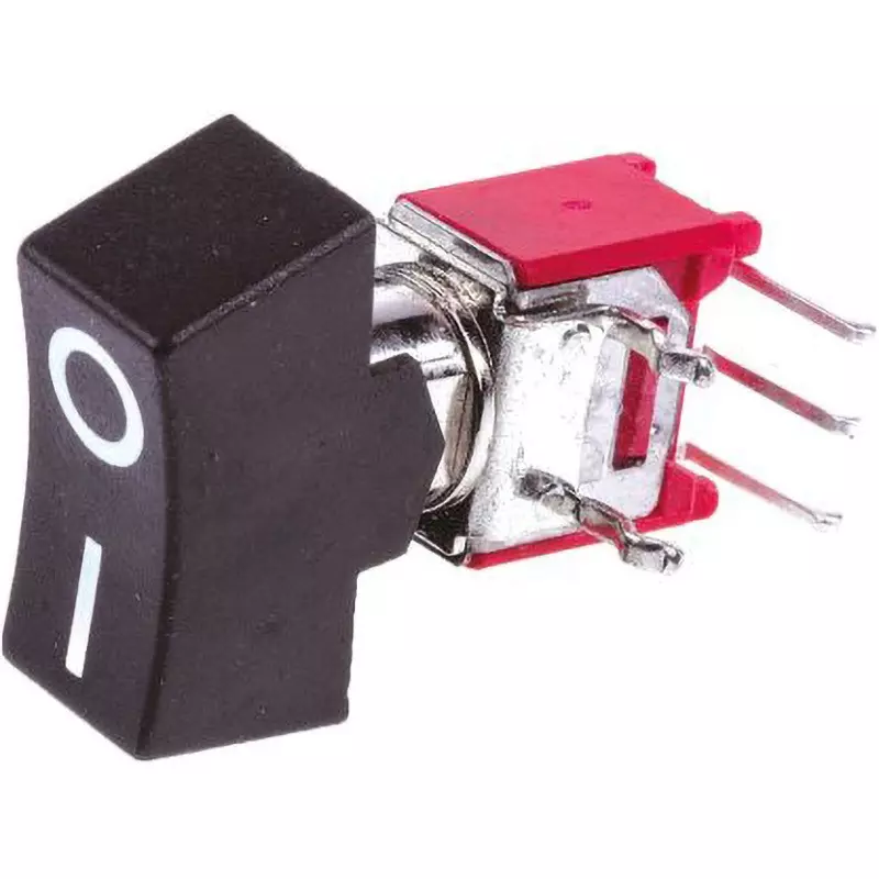 RS PRO Rocker Switch Brass Silver Plating Contact Material Rectangle Actuator, 734-6918
