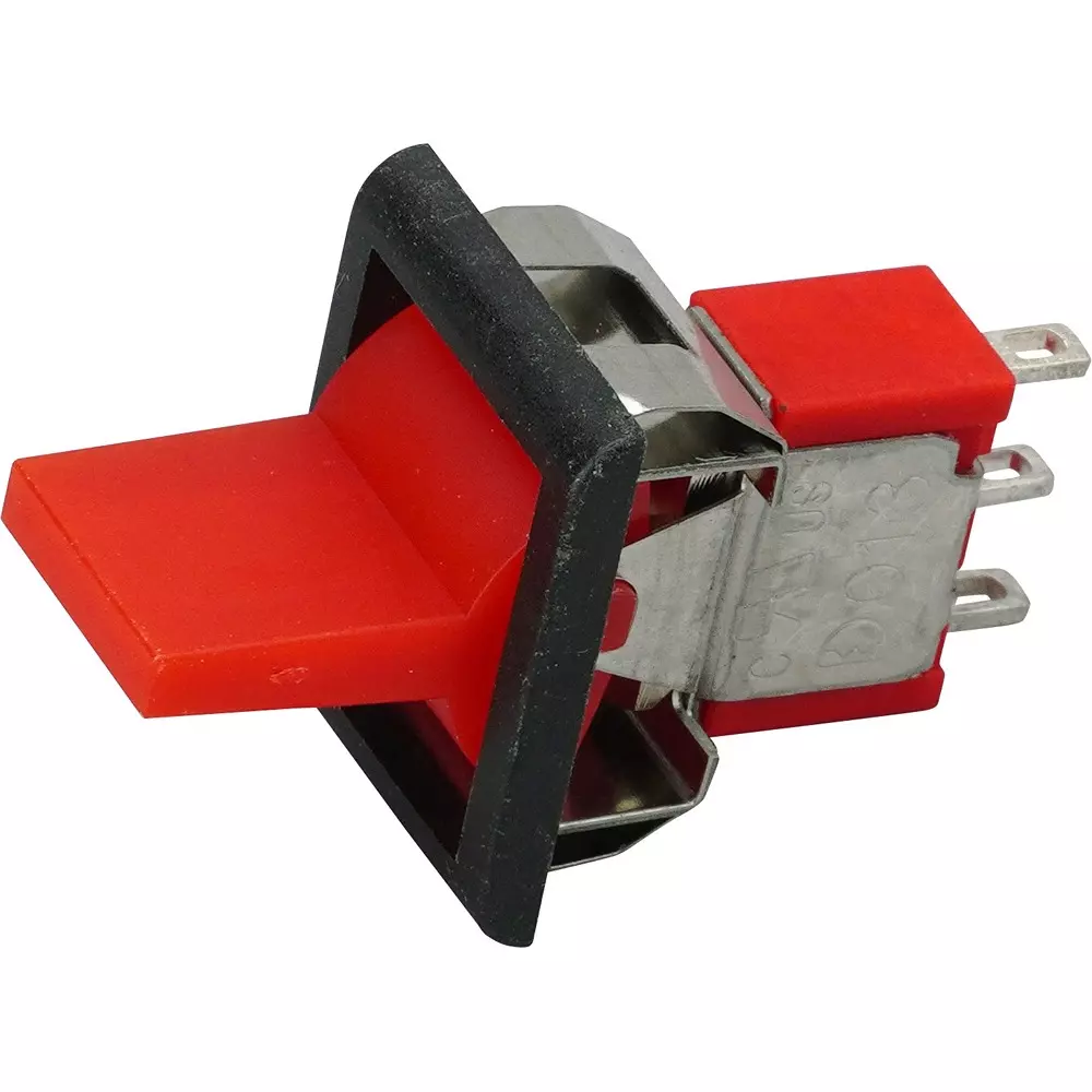 RS PRO Rocker Switch Brass Silver Plating Contact Material Rectangle Actuator, 734-6861