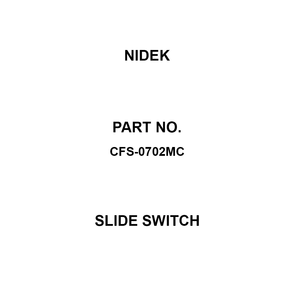Nidek Slide Switch 7 Pole, CFS-0702MC