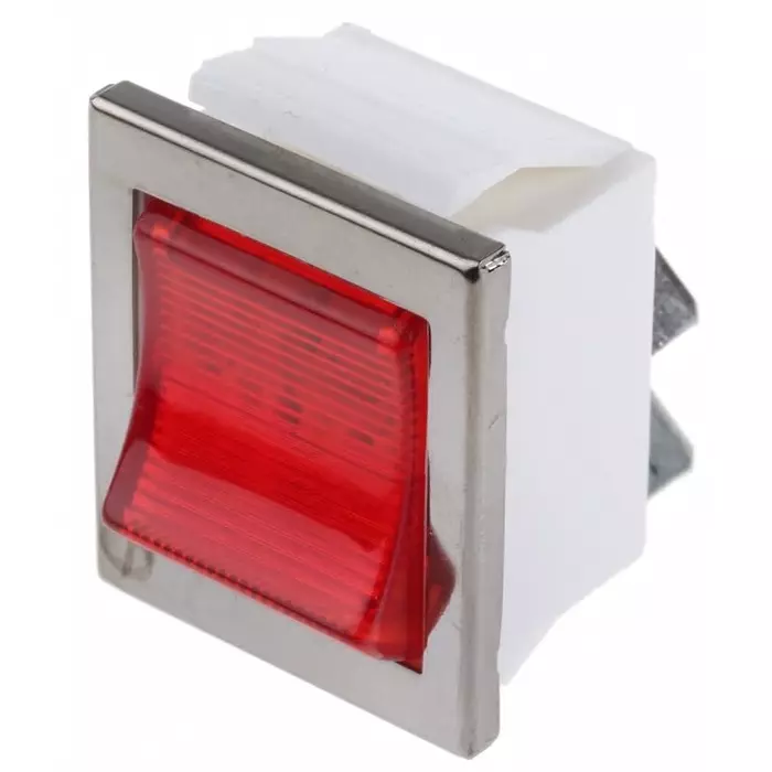 ARCOLECTRIC (BULGIN LIMITED) Illuminated DPST On-Off Rocker Switch Panel Mount, C1353VENAC