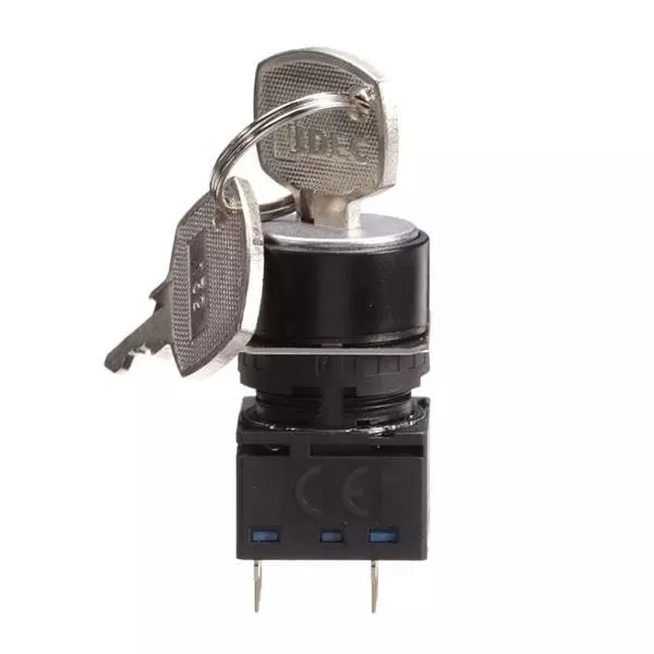 IDEC Key Selector Switch Non-Illuminated Solder Pin Termination 5 Amp DPDT 2 Position, LB1K-2T2VB