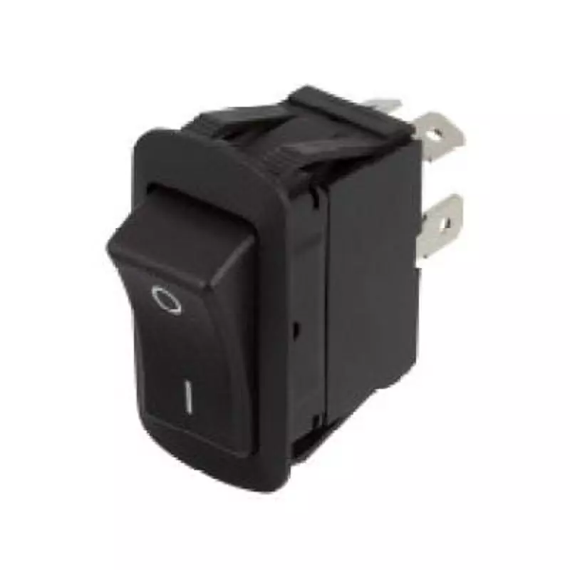 ZF Rocker Switch Non-Illuminated Solder Lug Termination 20 Amp Rocker Actuator 14 V DC, KGC3ANB1BBD