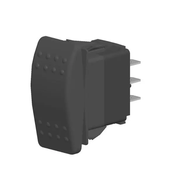 CARLING TECHNOLOGIES Sealed Rocker Switch Non-Illuminated 15 Amp Rocker Actuator 24 V DC SPDT Panel Mount, V2BBUDDC-00000-000