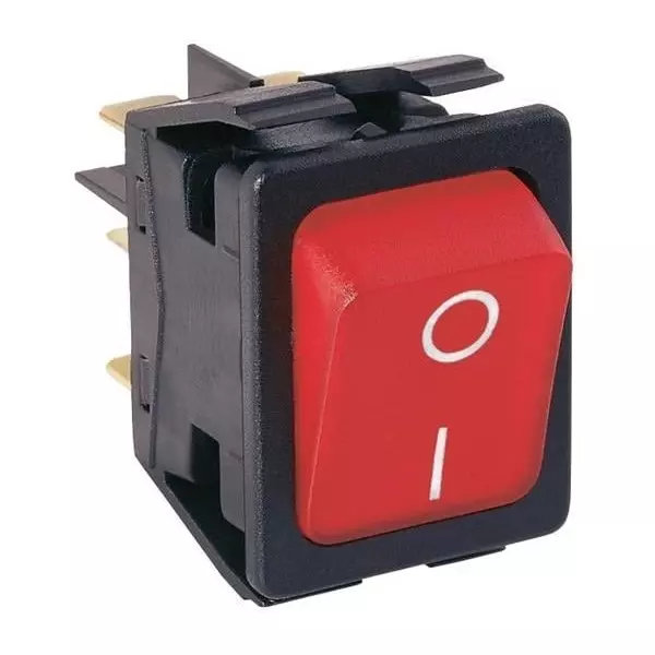 BULGIN LIMITED Splash Resistant Switch Illuminated Quick Connect Termination 20 Amp Rocker Actuator, C6053ALNAM
