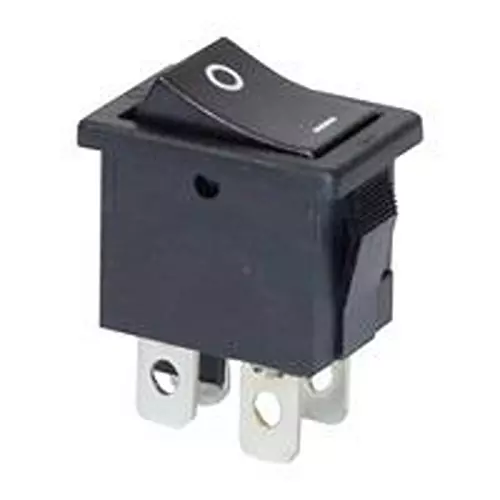 E-SWITCH Rocker Switch, Dpst, 9A, 125Vac, Black, R1973Bblkblkgf0. (Pack of 200)