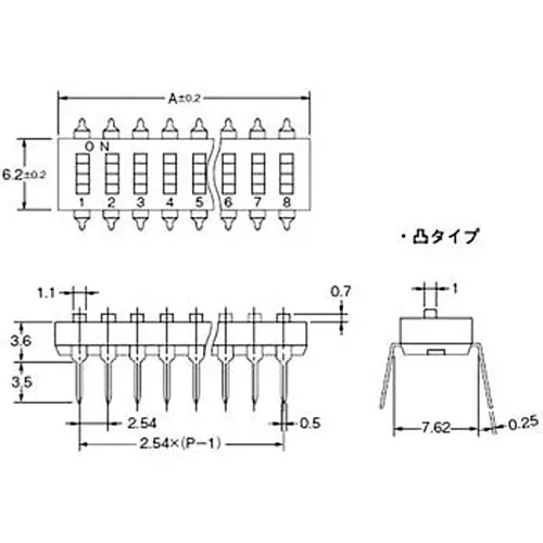 Omron Dip Switch 100 mohm or more at 250 V DC, A6T-6104