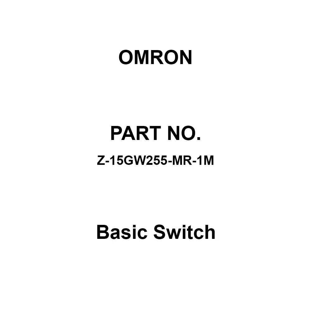 Omron Basic Switch 1C Contact Configuration, Z-15GW255-MR-1M