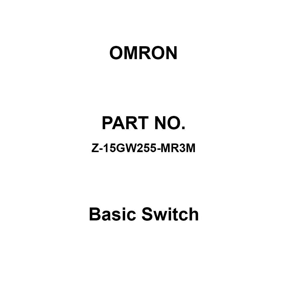 Omron Basic Switch 1C Contact Configuration, Z-15GW255-MR3M